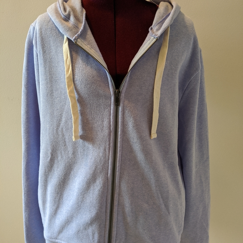 J.CREW Full-zip fleece hoodie in Heather Storm - S